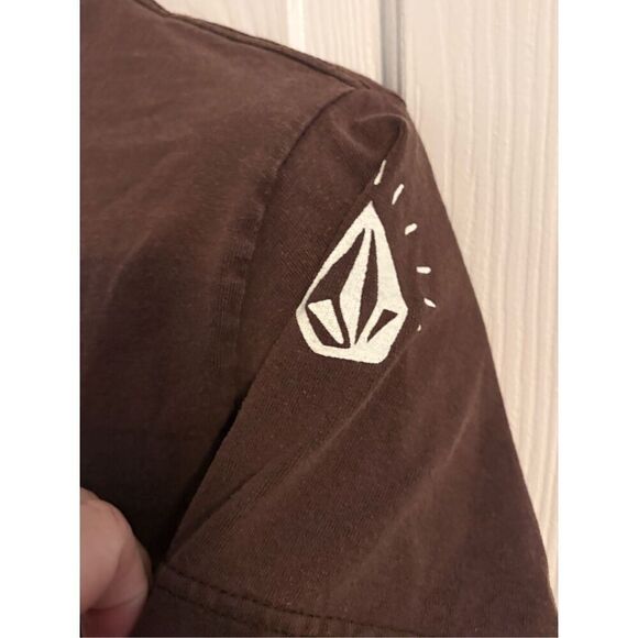 Volcom Chocolate Brown #Skeleton T-shirt. Size Small. 19” pit to pit - Picture 5 of 7